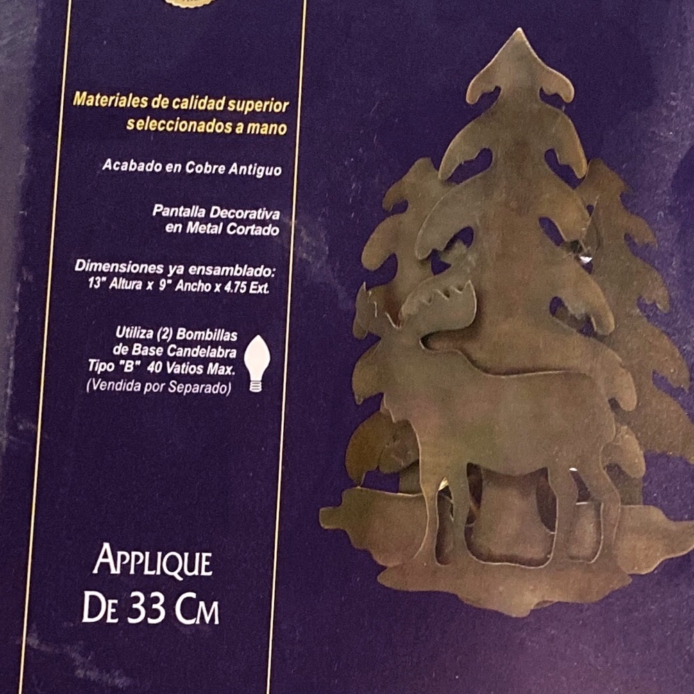 Moose wall-sconce brand new in box